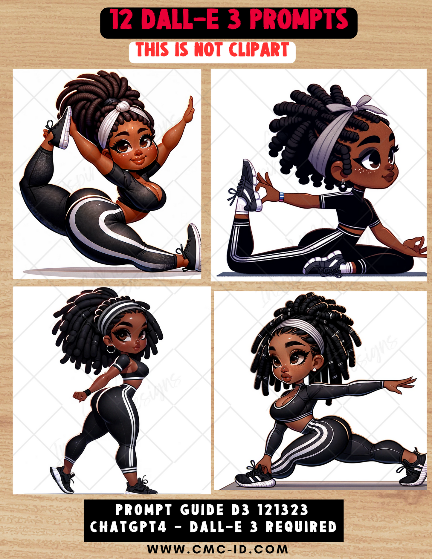 DALLE - ChatGPT Prompt Guide - Yoga Girls